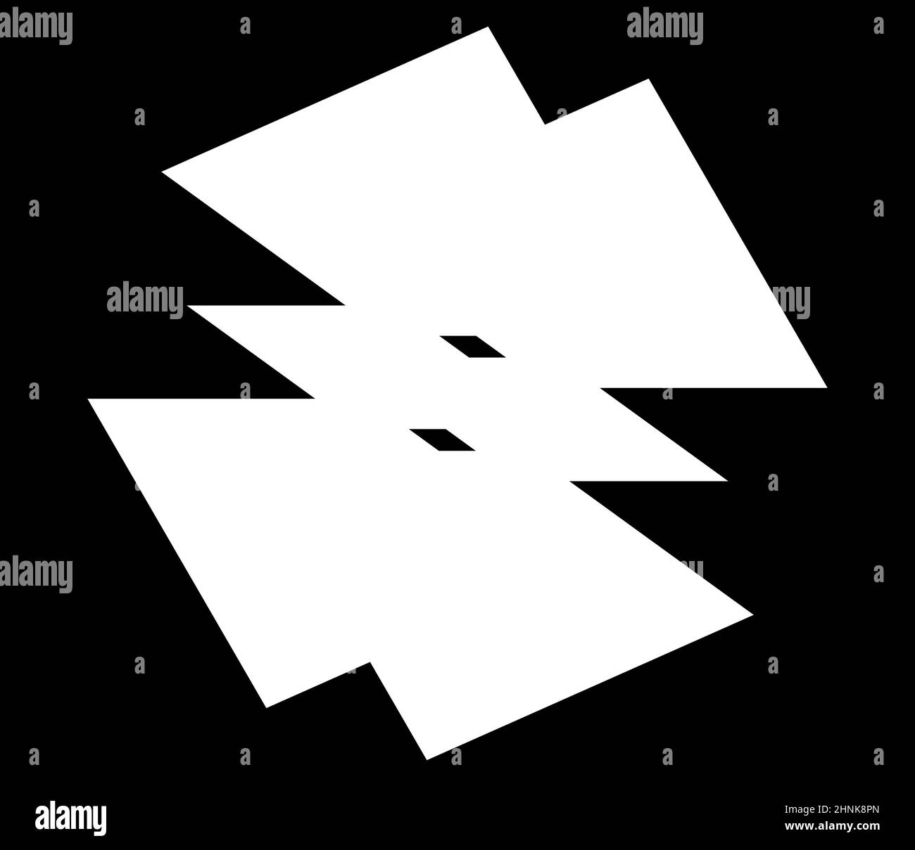 Simple abstract geometric form(s), shape(s). Random, angular vetor ...