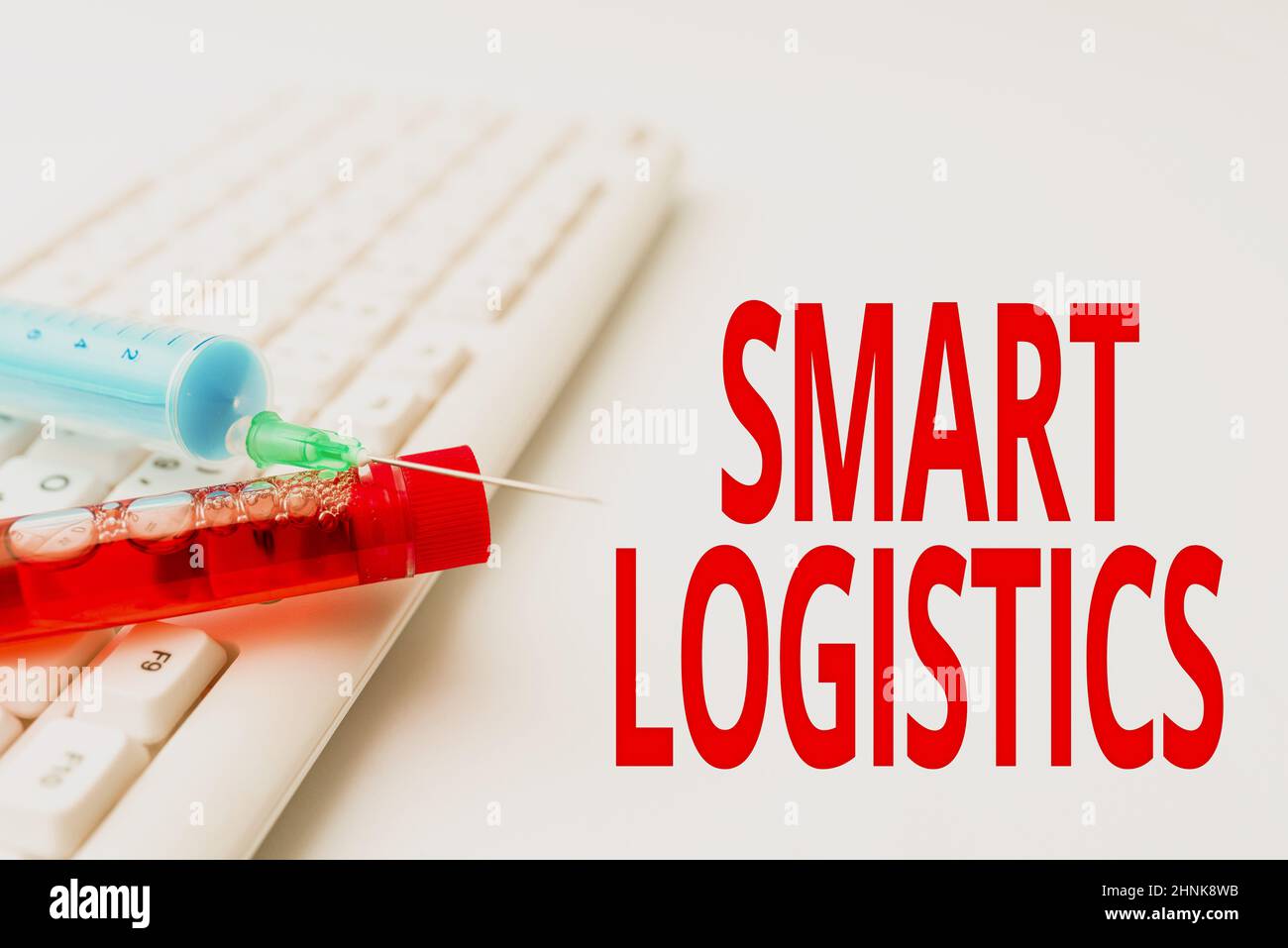 Text showing inspiration Smart Logistics, Business concept integration of intelligent technology in logistics system Typing Medical Notes Scientific S Stock Photo