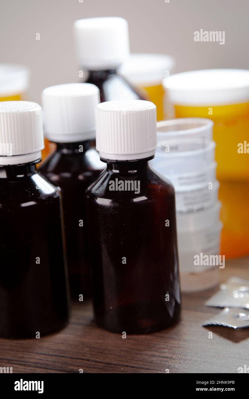 Cough Meds Stock Photo