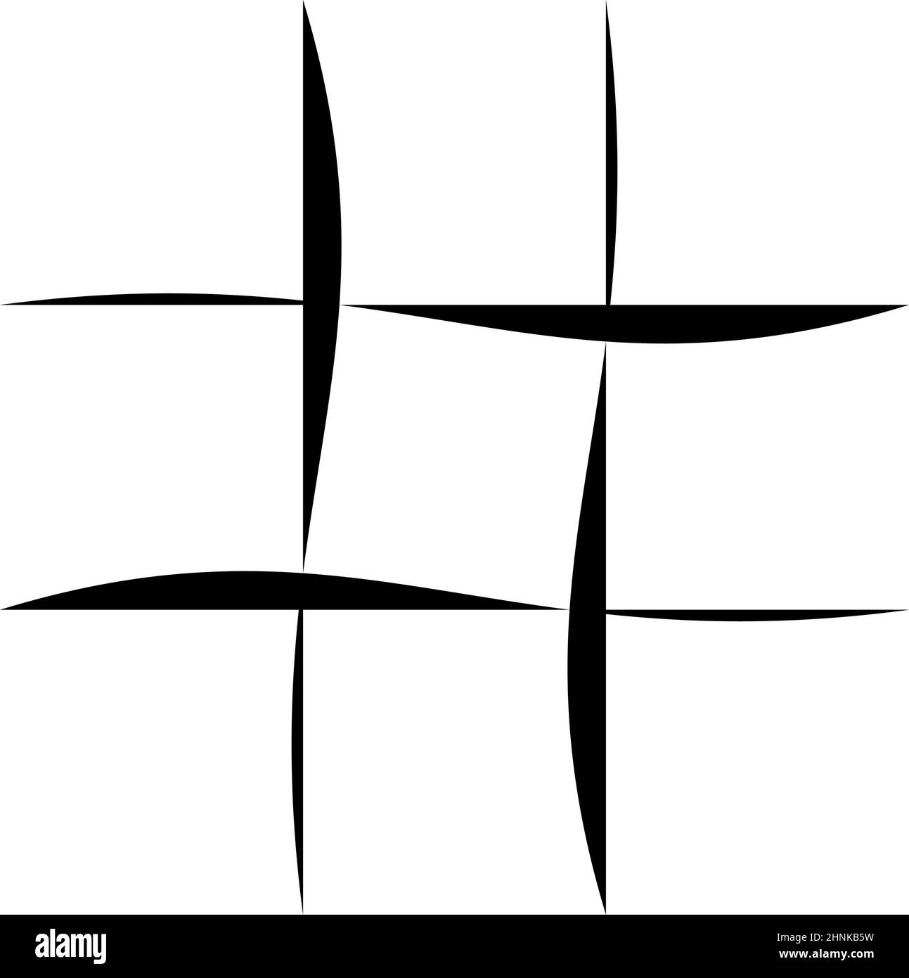 Irregular grid, mesh with random lines. Squares lattice, grating