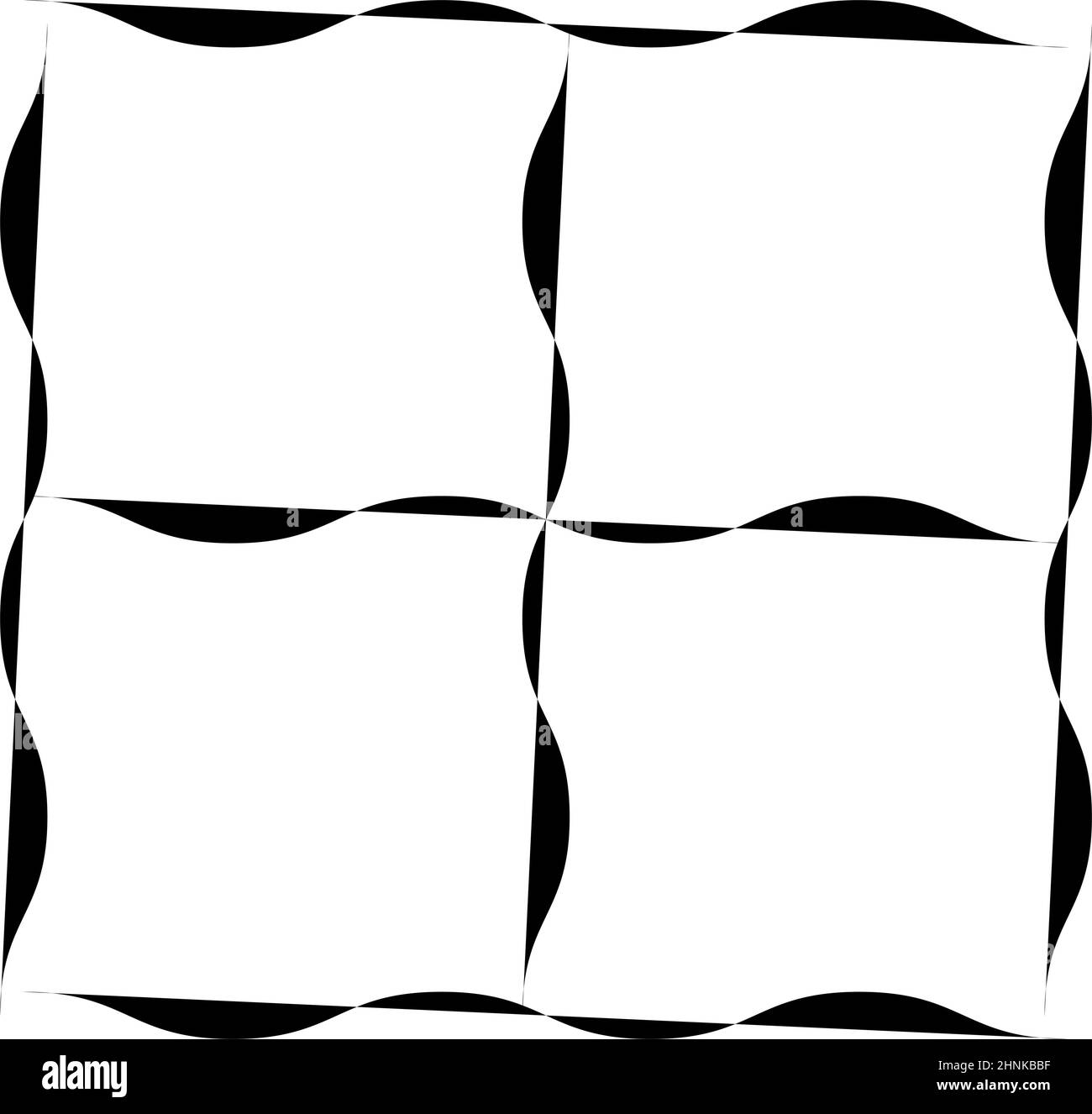 Irregular grid, mesh with random lines. Squares lattice, grating