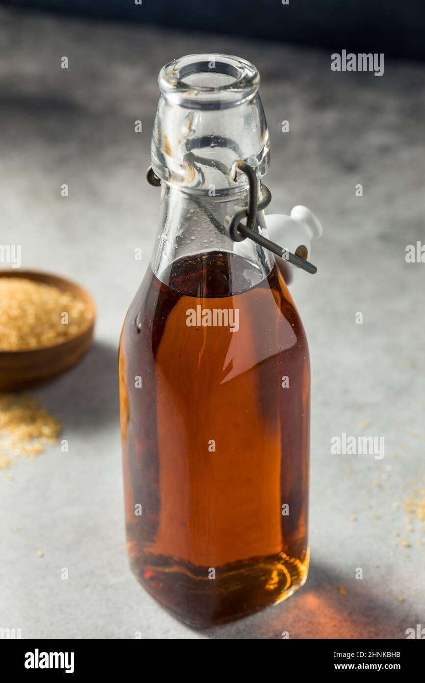 Sweet Demerara Simple Syrup with Sugar for Cocktails Stock Photo Alamy