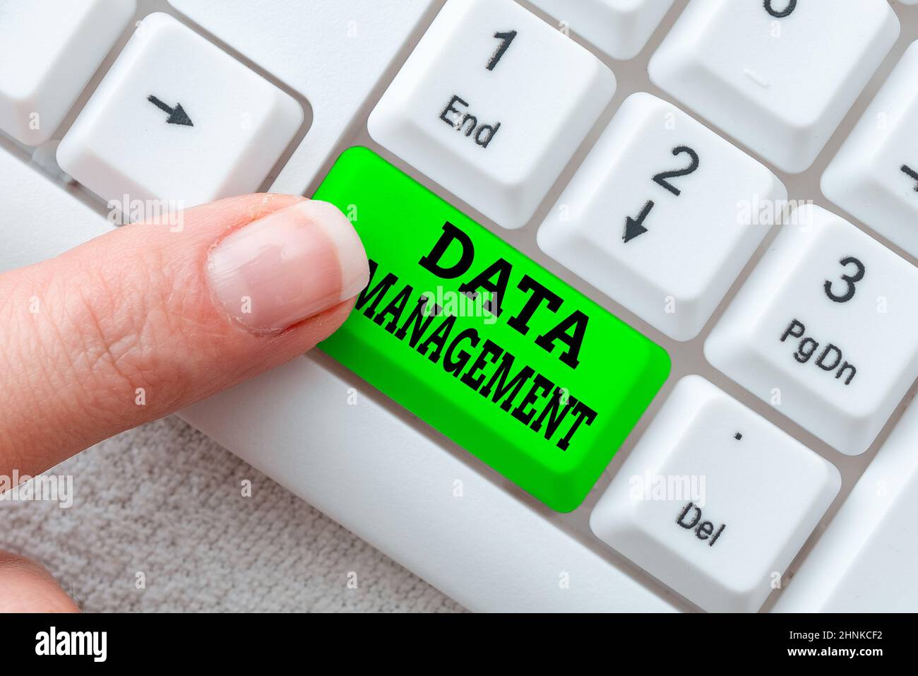Text showing inspiration Data Management, Business concept disciplines related to managing data as a valuable resource Abstract Recording List Of Onli Stock Photo