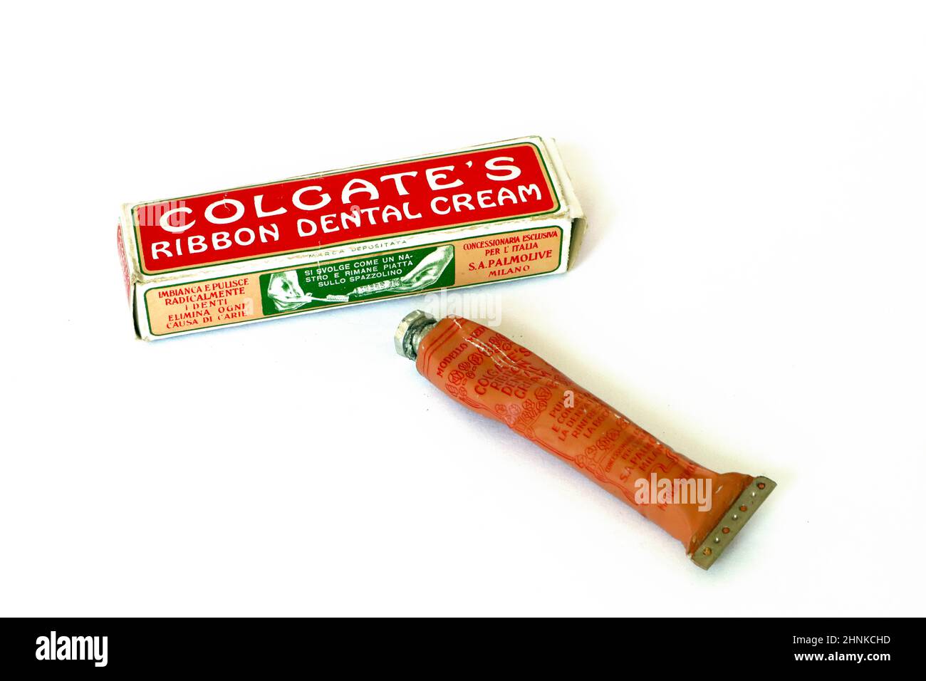 Vintage 1910s COLGATE'S Ribbon Dental Cream Toothpaste Stock Photo Alamy