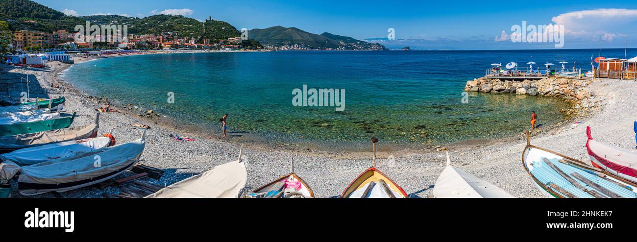 Coastline of Noli, Italy Stock Photo
