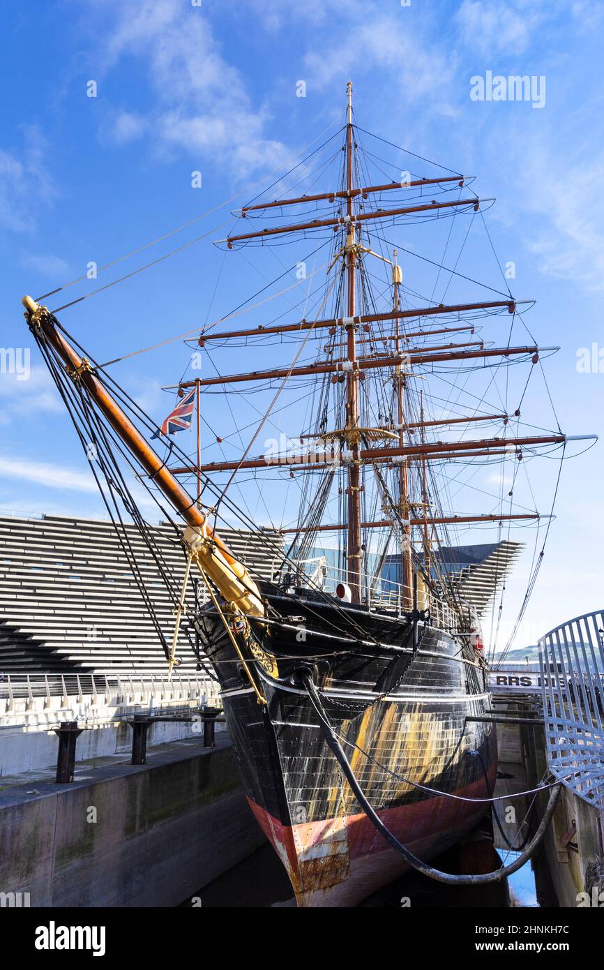 V&A Dundee and RRS Discovery Dundee Scott's Antarctic Expedition vessel  Dundee Waterfront Dundee Riverside Esplanade Dundee Scotland UK GB Europe Stock Photo