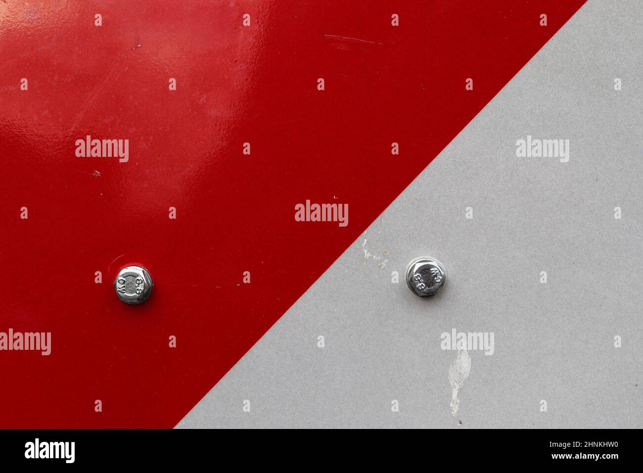 Detailed close up view on metal and steel surfaces. Stock Photo