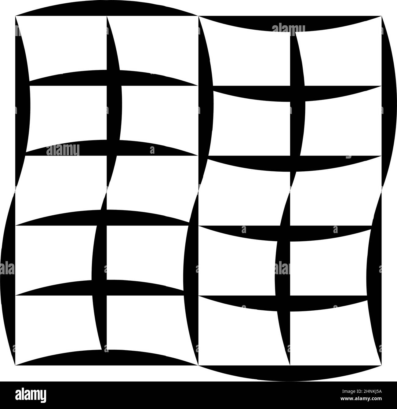 Irregular grid, mesh with random lines. Squares lattice, grating