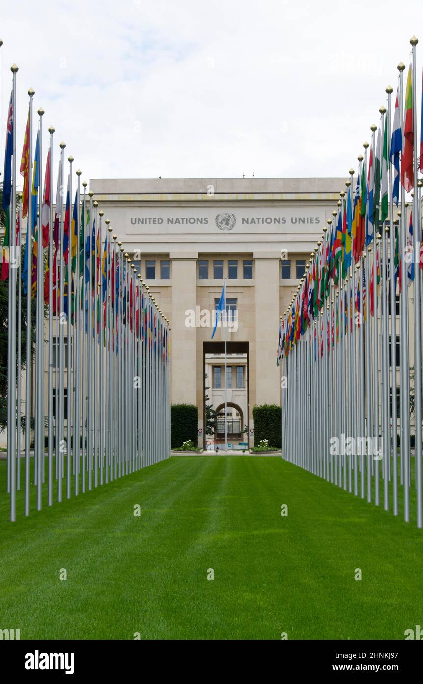United Nations in Geneva, Switzerland Stock Photo