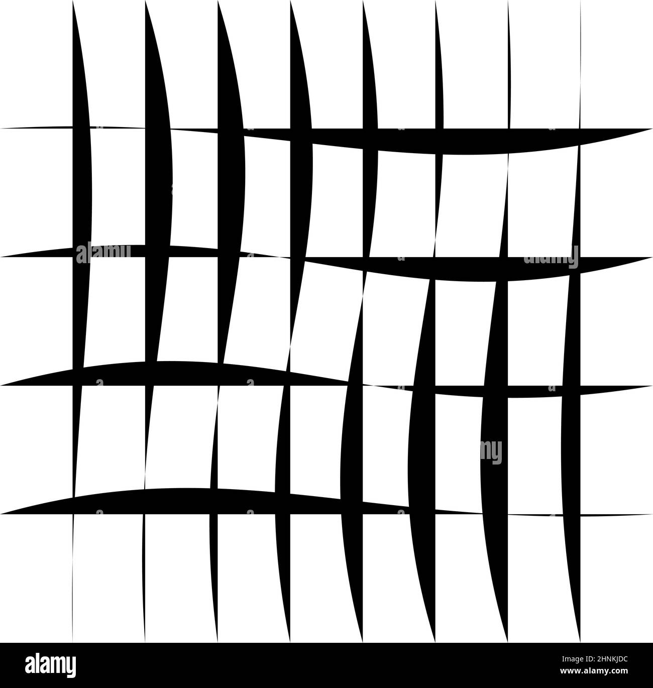 Irregular grid, mesh with random lines. Squares lattice, grating