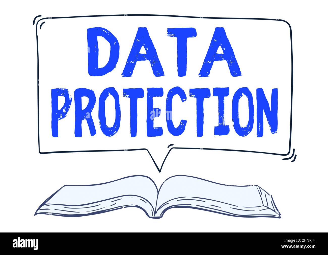 Inspiration showing sign Data Protection, Internet Concept legal control over access and use of data stored in computer Open Book illustration With Sp Stock Photo