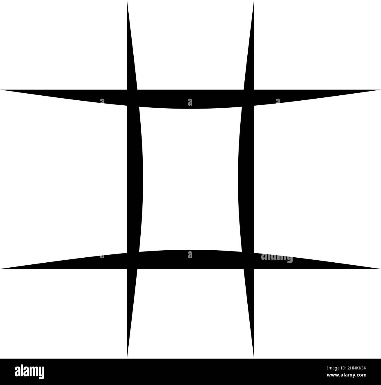 Irregular grid, mesh with random lines. Squares lattice, grating