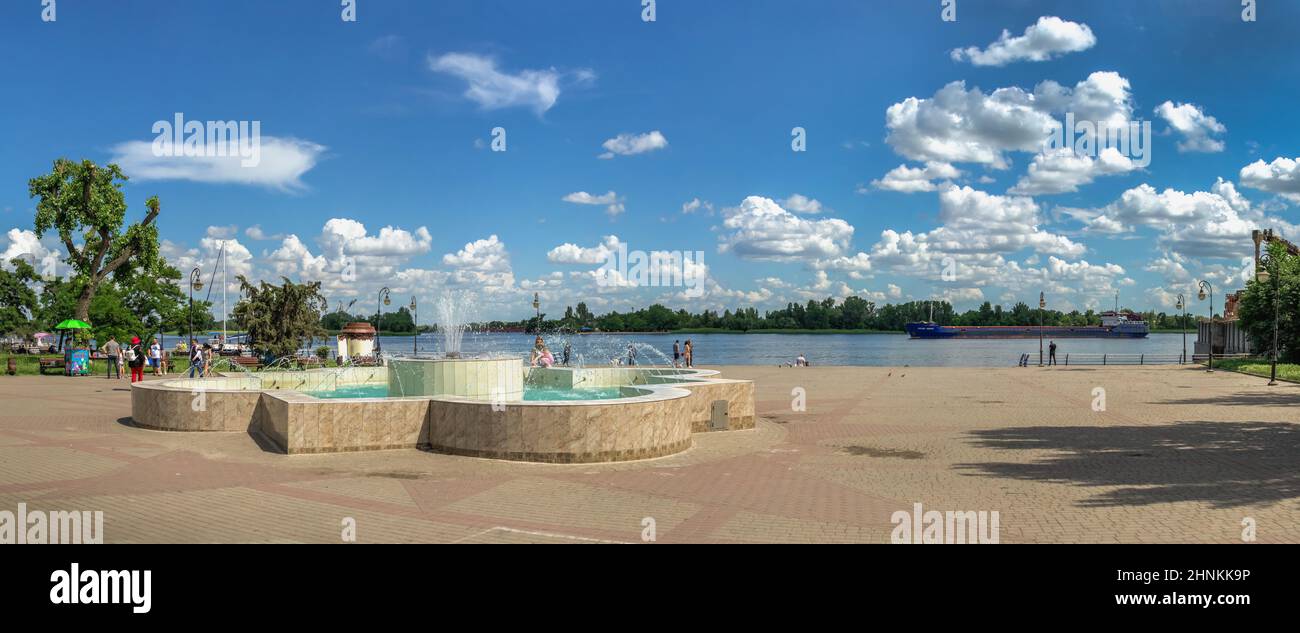 Dniester river embankment in Kherson, Ukraine Stock Photo