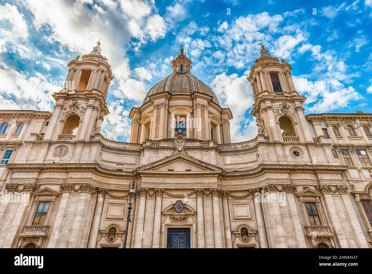 Facade of Sant'Agnese in Agone Church, Rome, Italy Stock Photo