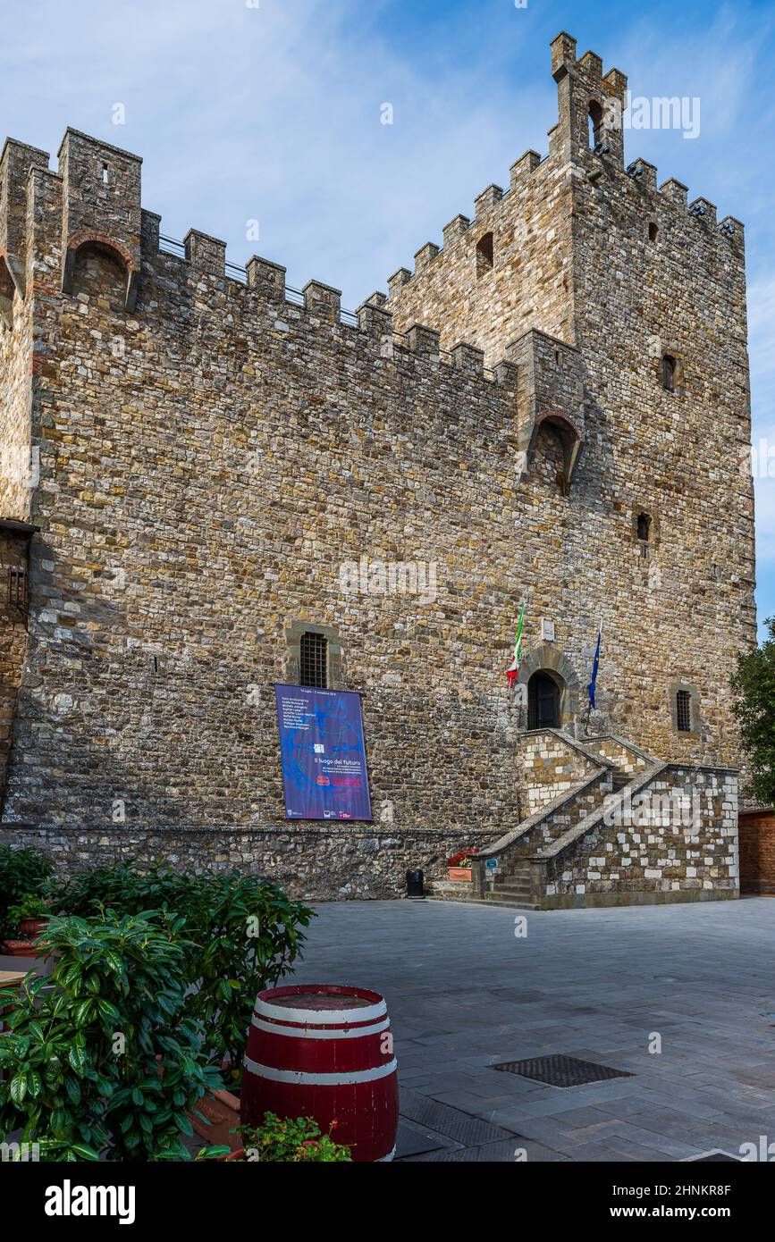 Castle in Castellina in Chianti Stock Photo