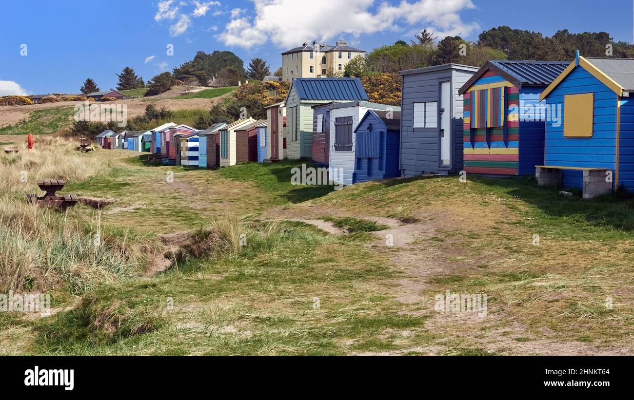 Hopeman Beach Huts, Hopeman Stock Photo - Alamy