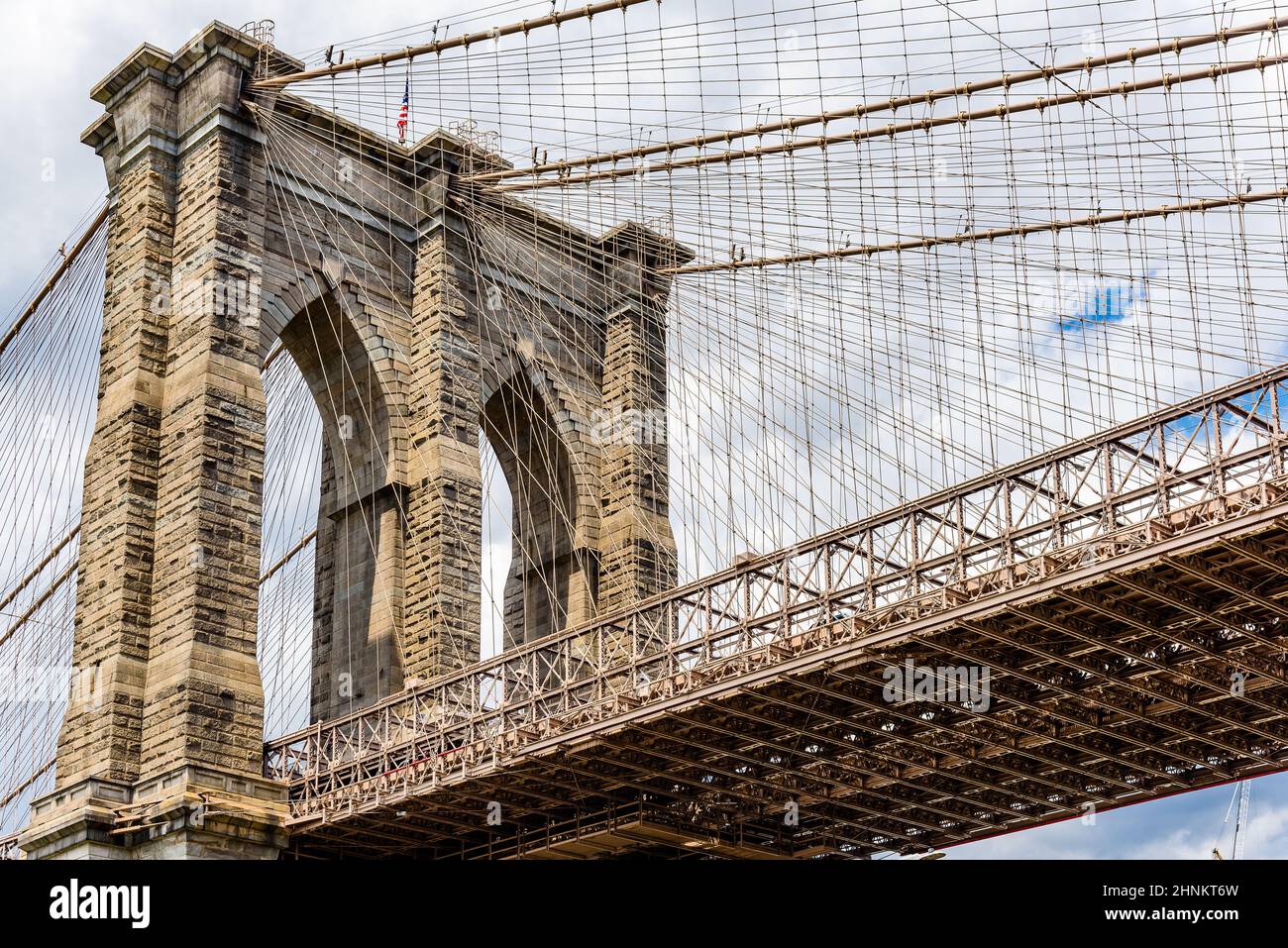 Brooklyn Bridge, one of the oldest roadway bridges, that connect