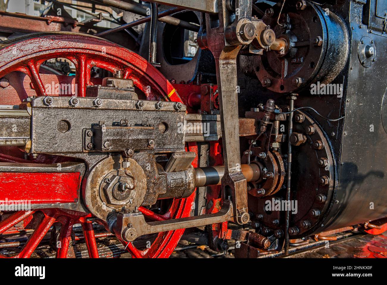 Steam locomotive wheel detail hi-res stock photography and images - Alamy