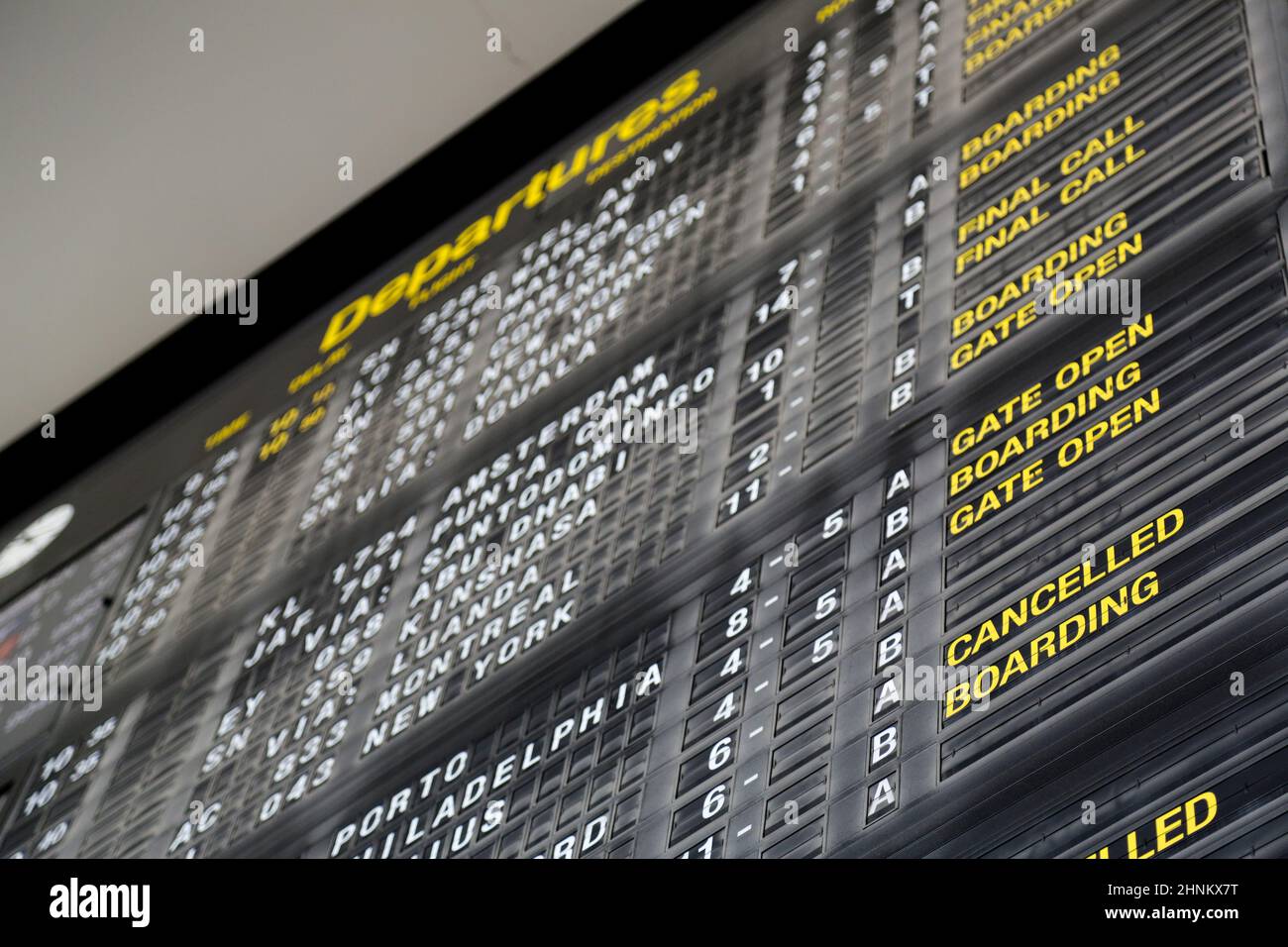 Terminal Info Board Stock Photo Alamy
