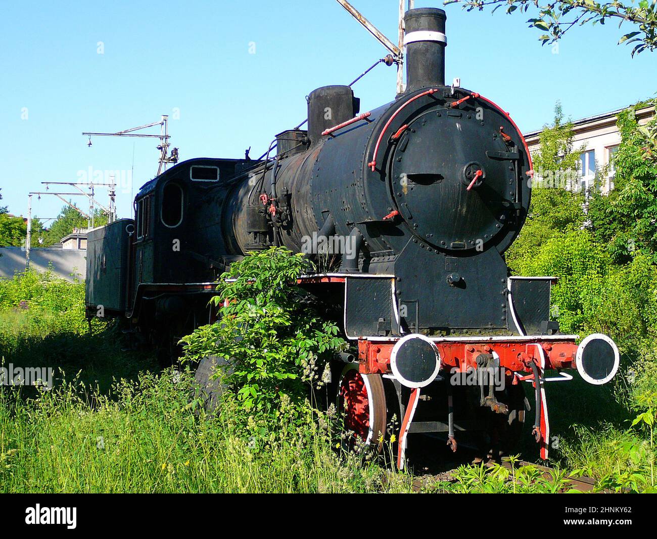 an old locomotive standing in the locomotive shed Stock Photo - Alamy