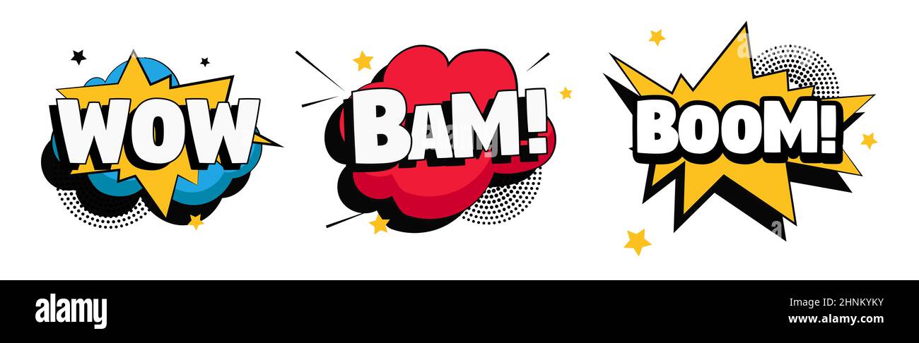 Comic book lettering collection on white background - Vector ...
