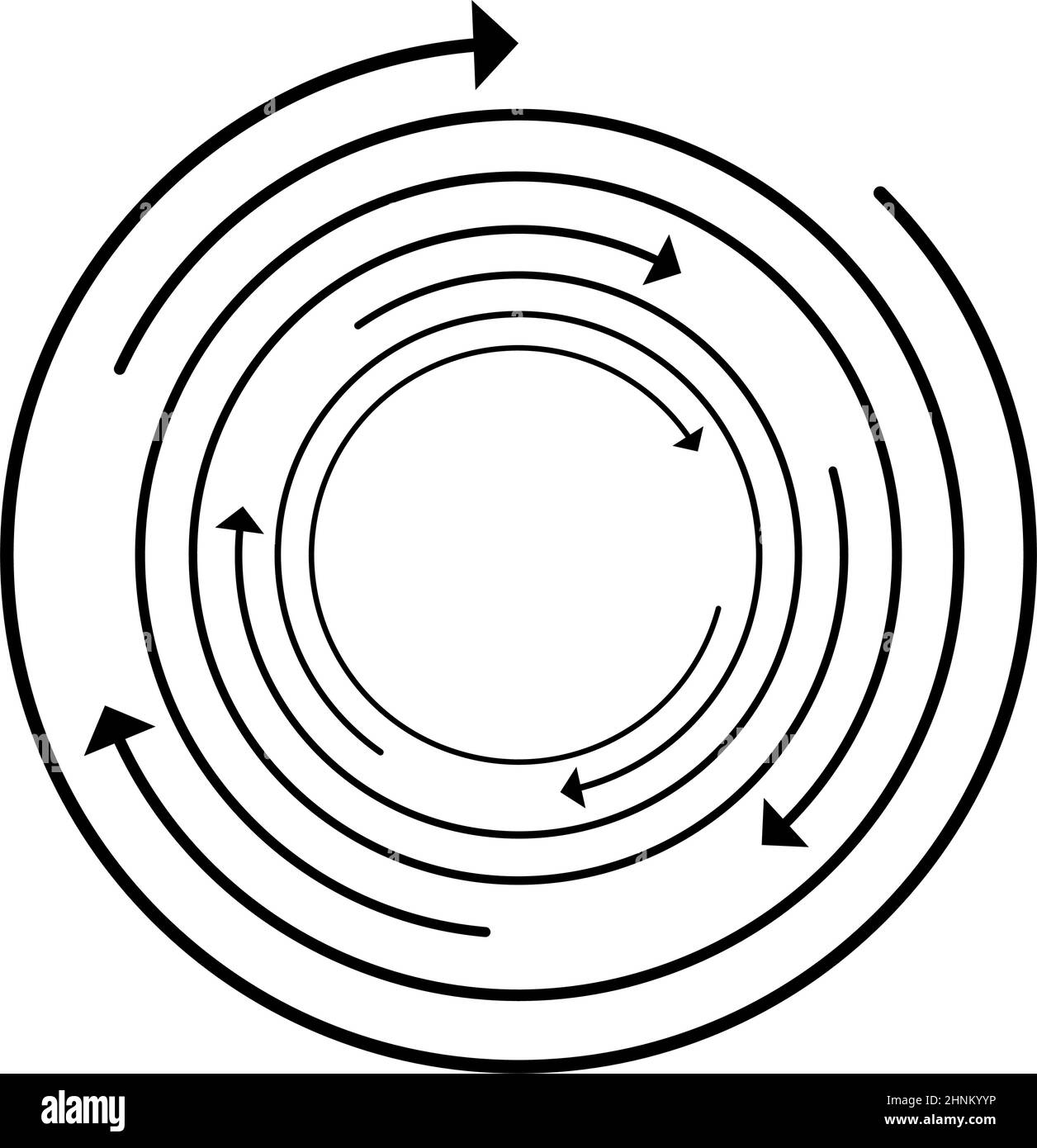 Random circular, cycle arrow element. Spiral, spinning, revolve arrows ...