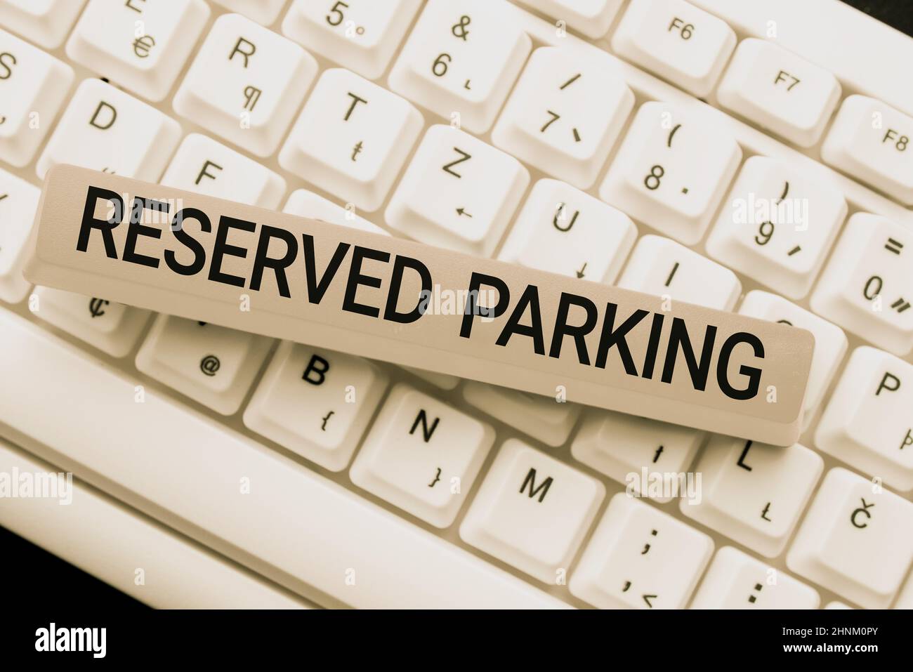 Text showing inspiration Reserved Parking, Business concept parking spaces that are reserved for specific individuals Downloading Online Files And Dat Stock Photo