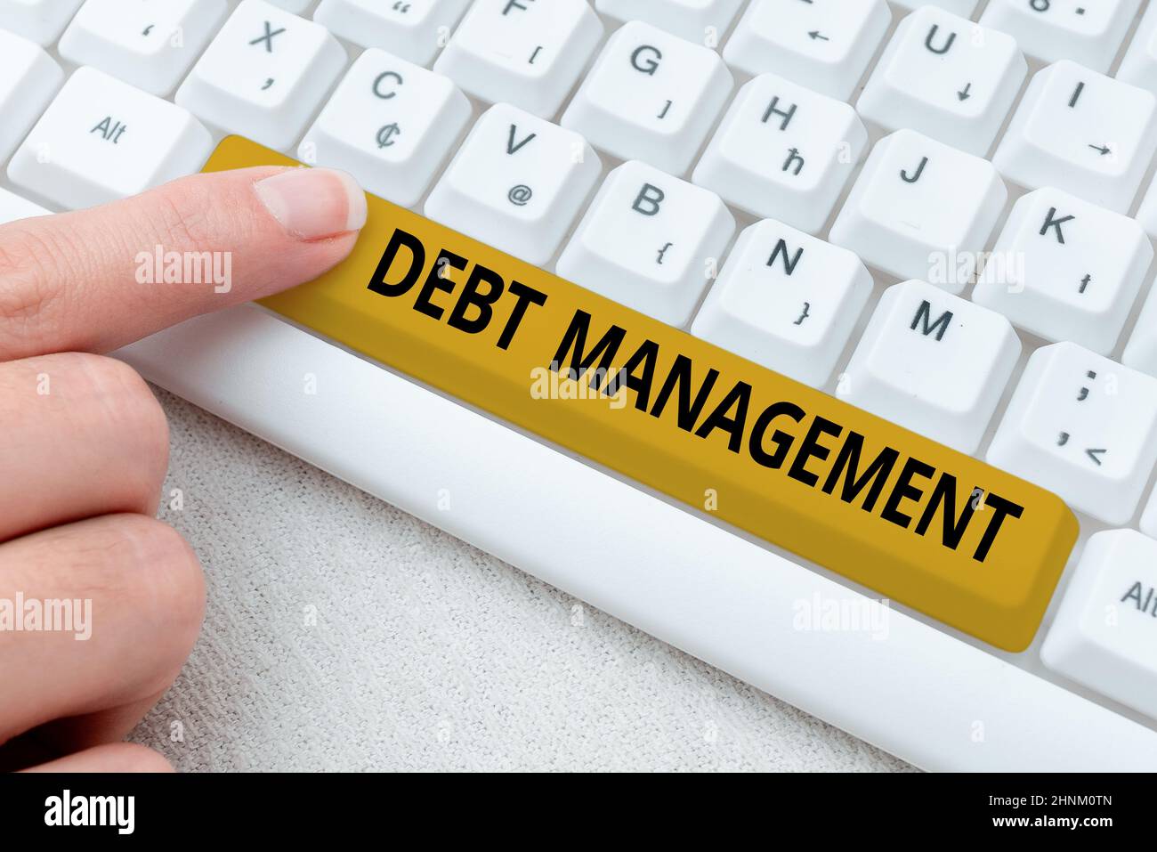 Conceptual display Debt Management, Business approach The formal agreement between a debtor and a creditor Abstract Typing License Agreement, Creating Stock Photo
