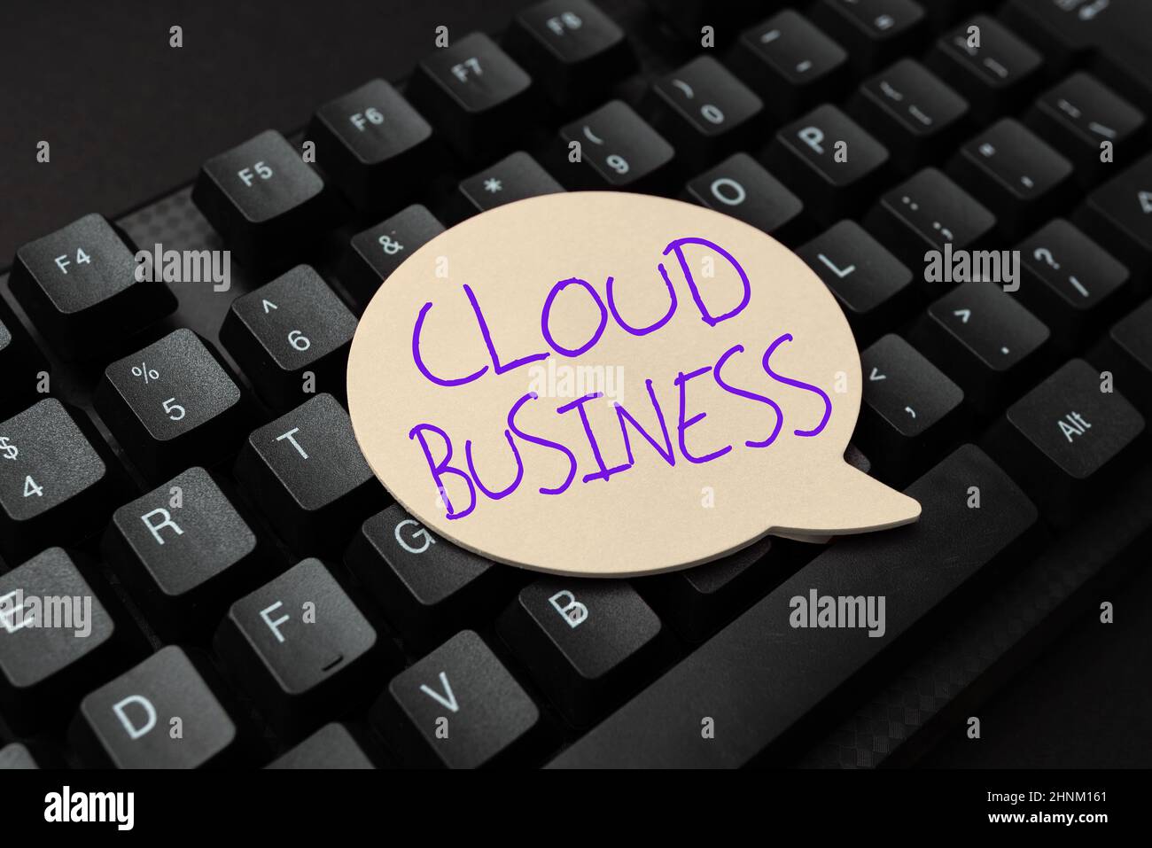 Hand writing sign Cloud Business, Business concept computing that relies on shared computing resources Composing New Email Message, Researching Intern Stock Photo