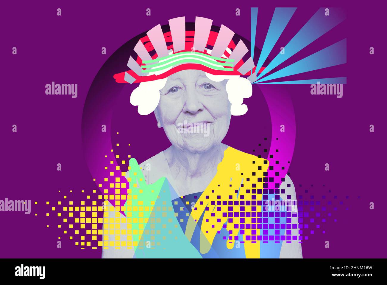 Old lady sitting in chair hi-res stock photography and images - Alamy