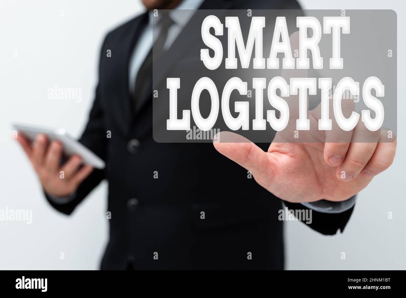 Writing displaying text Smart Logistics, Business approach integration of intelligent technology in logistics system Presenting New Technology Ideas D Stock Photo