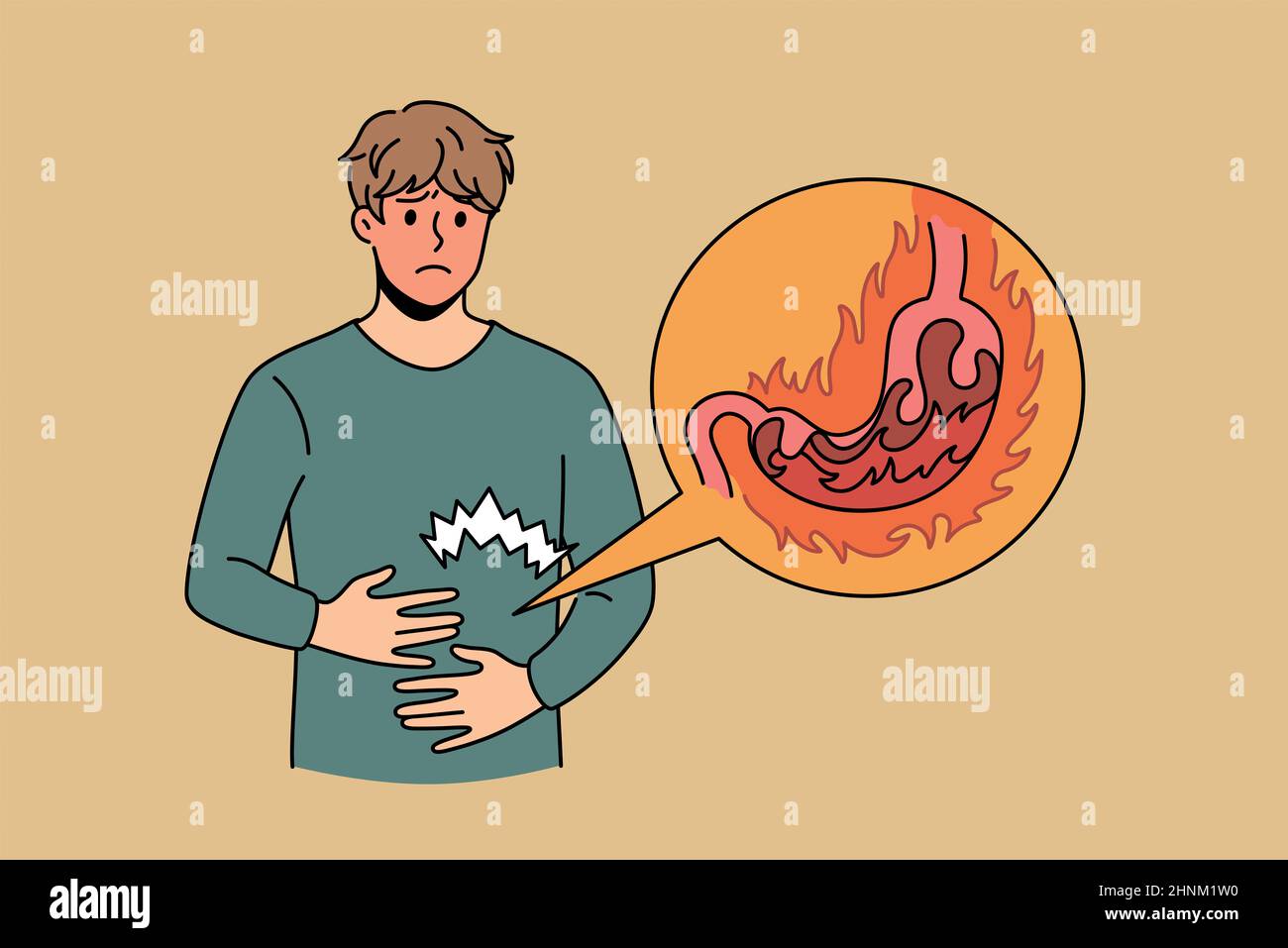 Chest pain cartoon character hi-res stock photography and images - Alamy