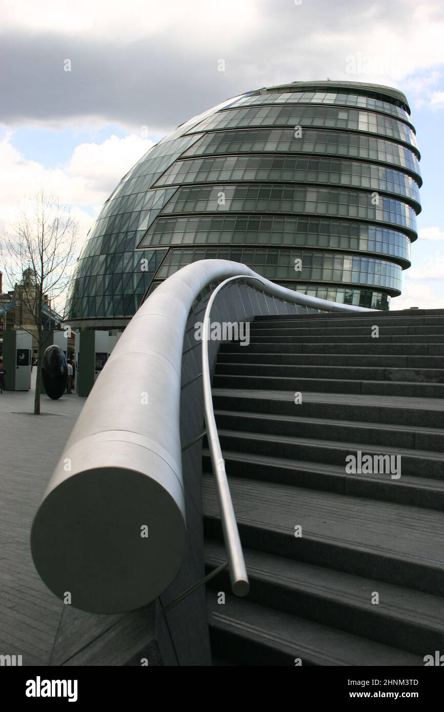 Stairs leading to the London Assembly building Stock Photo