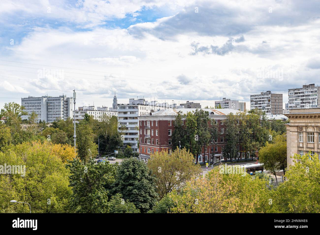 above view of residential area in Koptevo, Moscow Stock Photo