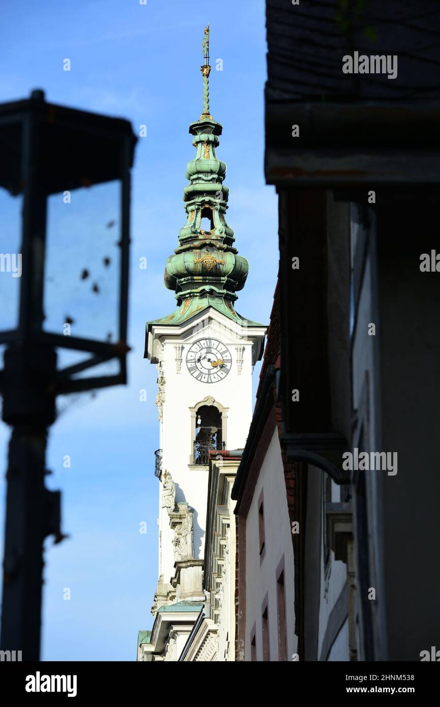 Der Stadtplatz der alten Industriestadt Steyr, Österreich, Europa  -  The town square of the old industrial town of Steyr, Austria, Europe Stock Photo