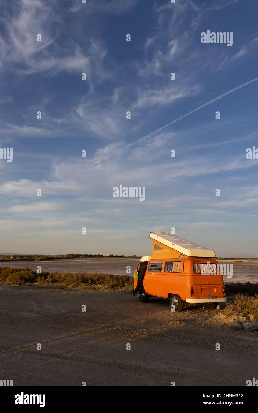 Van Life in Camargue, Southern France Stock Photo