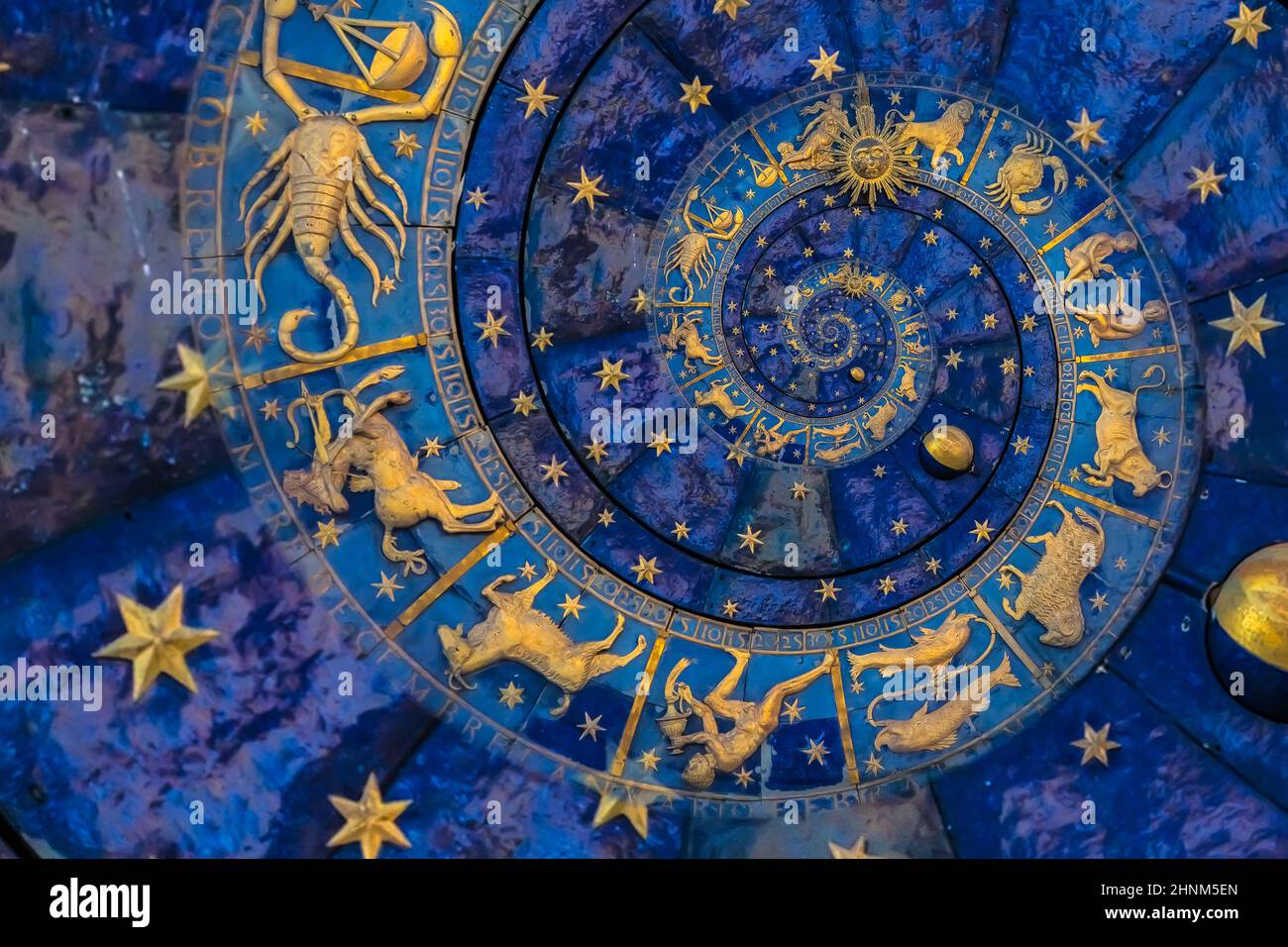 Droste effect background. Abstract design for concepts related to astrology and fantasy. Stock Photo