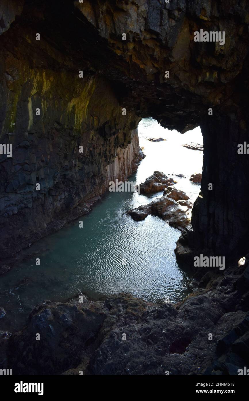 Cavern, Cave, Copper Coast, County Waterford, Ireland, Rock Stock Photo