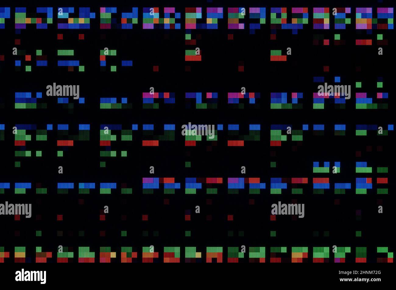 Pixel pattern of a digital glitch Stock Photo