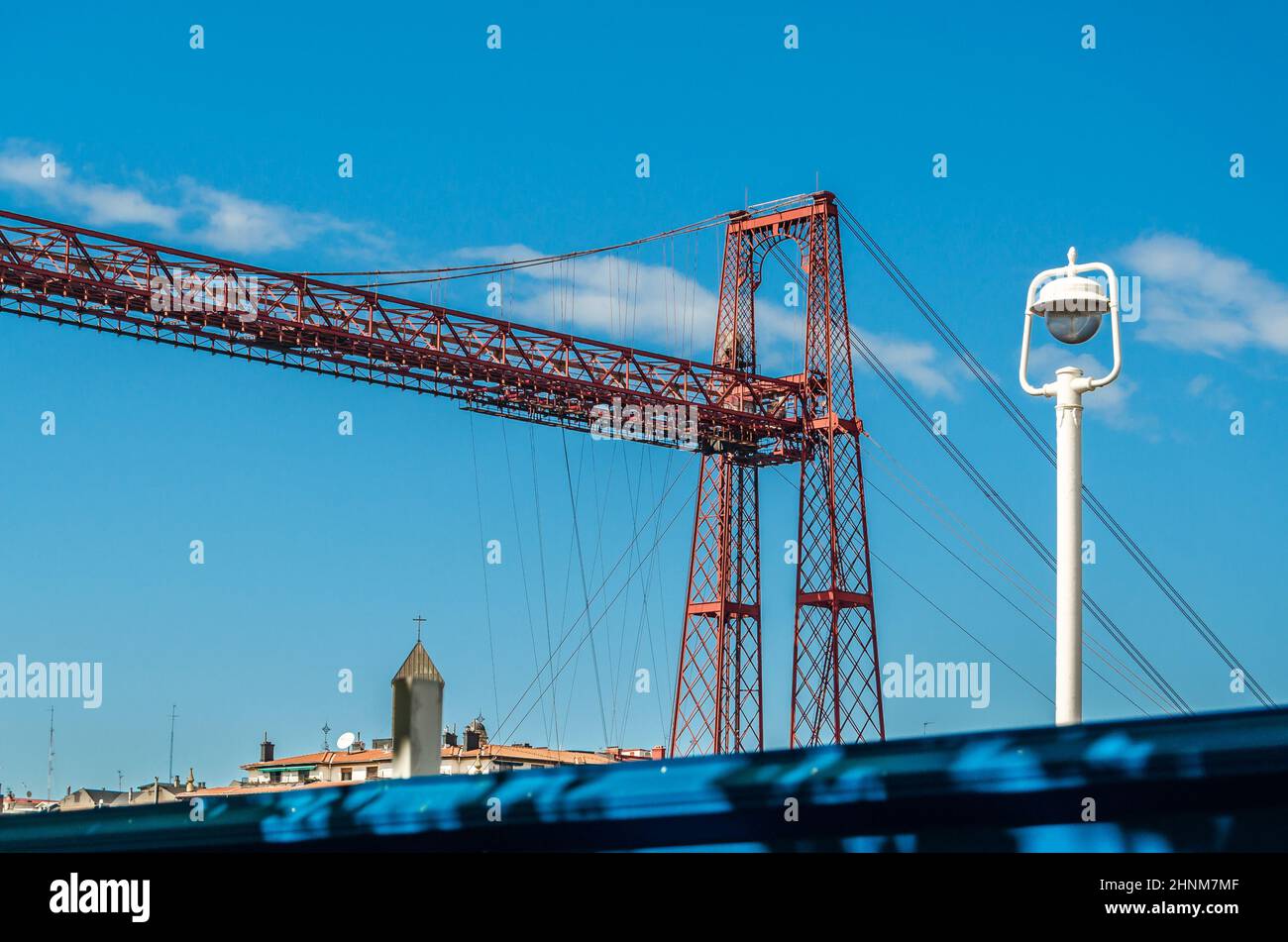 View of the famous Vizcaya Bridge from Portugalete, Basque Country, Spain Stock Photo