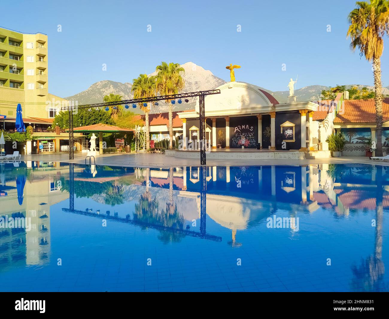 Tekirova, Antalya, Turkey - May 11, 2021: View of Armas Kaplan Paradise 5 Stock Photo