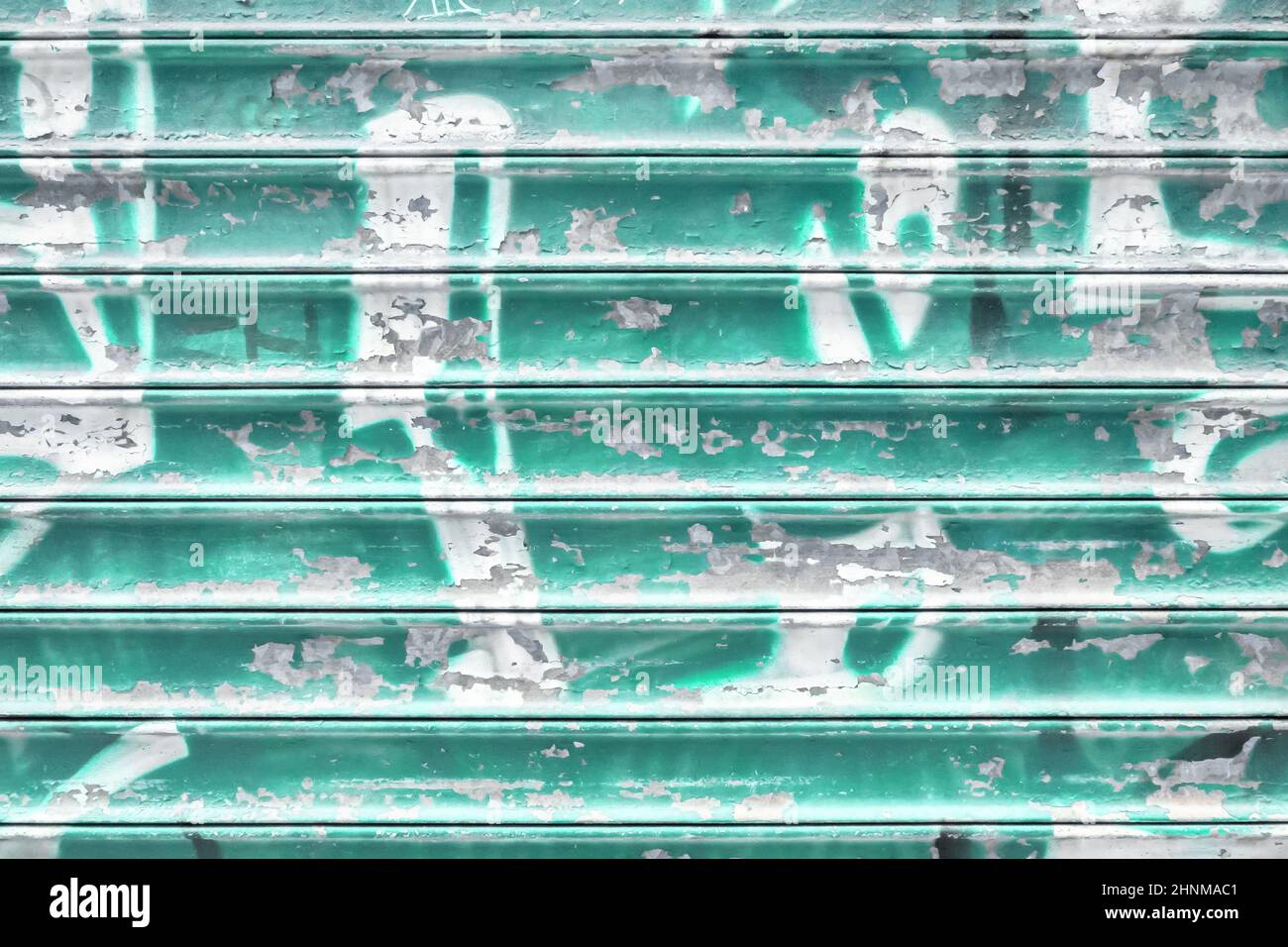 Turquoise shutter grunge Stock Photo