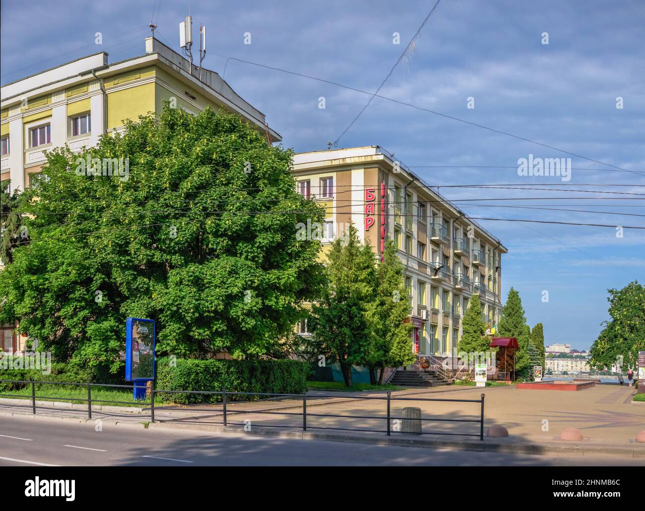 Streets of the historic city center of Ternopil, Ukraine Stock Photo