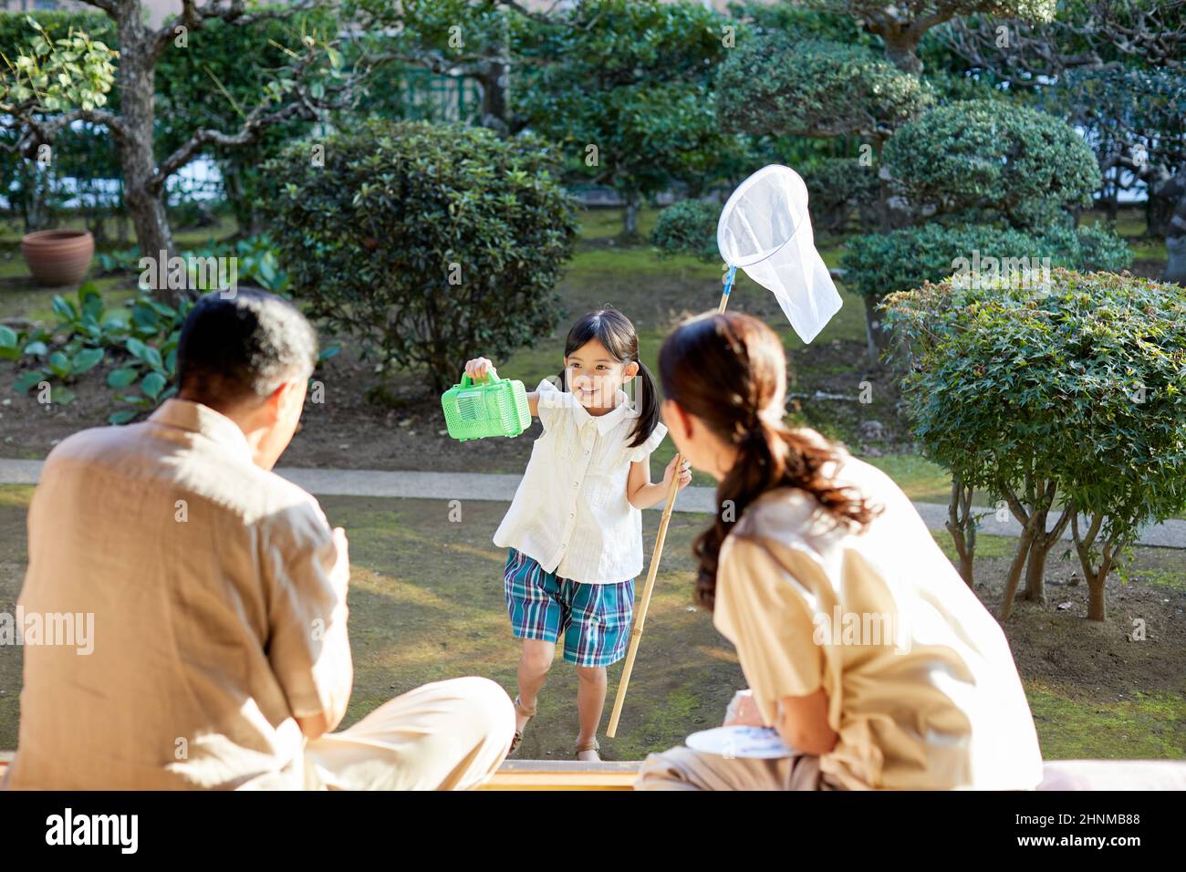 Japanese Children On Summer Vacation Stock Photo Alamy