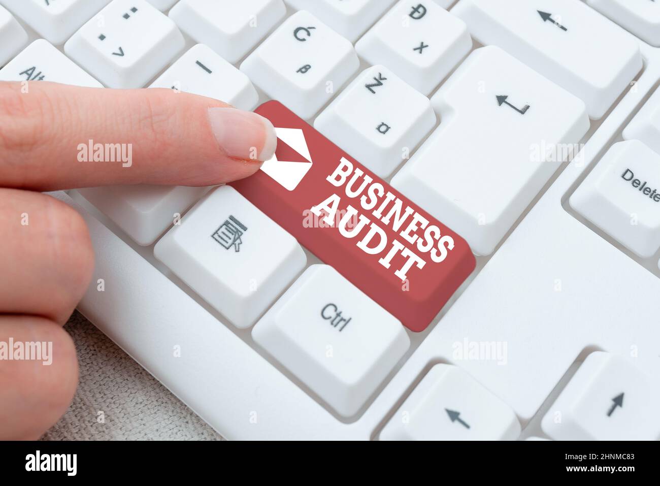 Text showing inspiration Business Audit, Business overview examination of the financial report of an organisation Editing New Story Title, Typing Onli Stock Photo