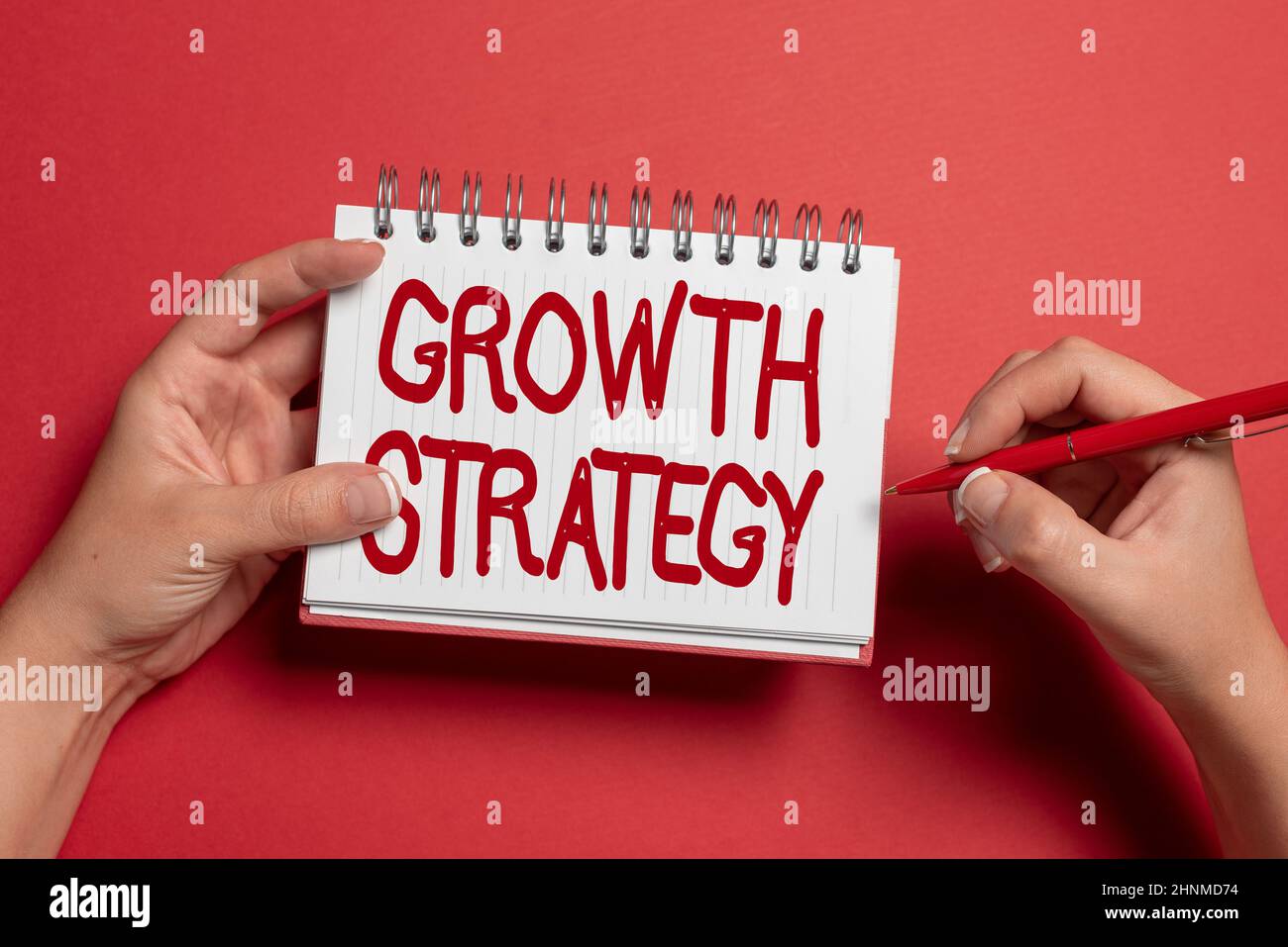 Handwriting text Growth Strategy, Word Written on Strategy aimed at ...