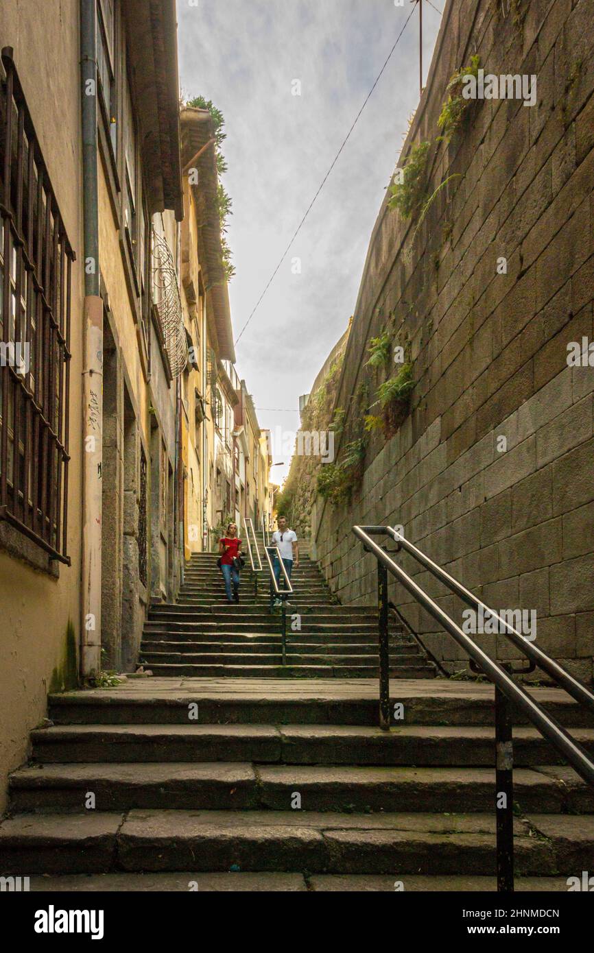 Wooden Stairs in Fábrica e Armazem das Carmelitas, Porto, Portugal, Europe  Stock Photo - Alamy