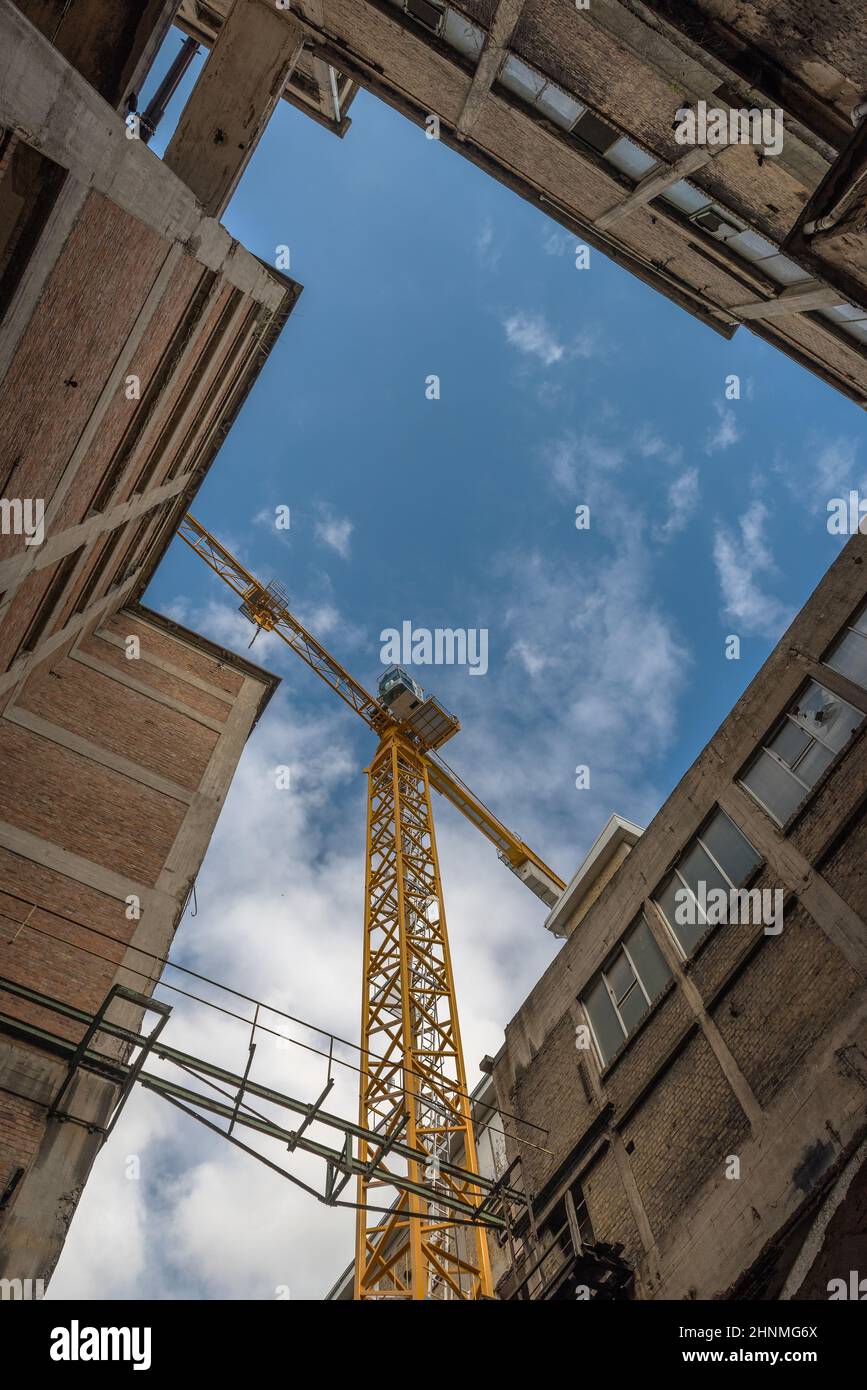 Conversion and restoration of an old paper mill into apartments Stock