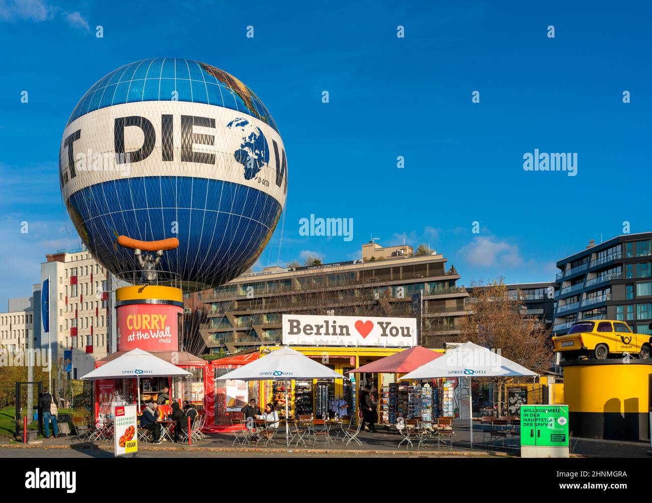 Berlin Hi Die Welt Flyer At The Ministry Of Finance In Mitte Stock Photo -  Alamy
