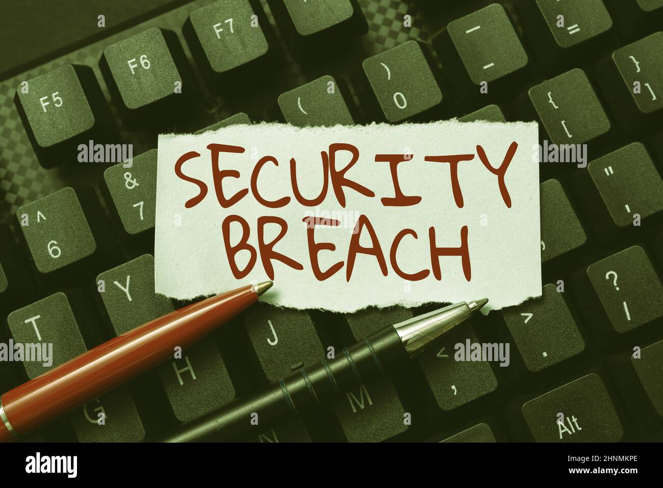 Text caption presenting Security Breach, Internet Concept incident that results in unauthorized access of data Creating Online Journals, Typing New Ar Stock Photo